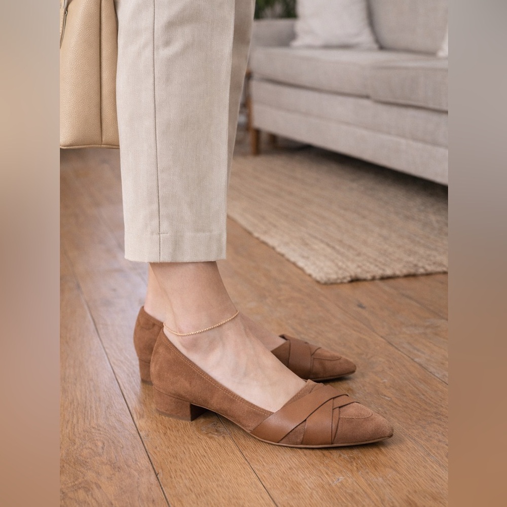 Cole Haan Camila Suede Leather Skimmer Flat Loafer Size 8.5 - Picture 2 of 10